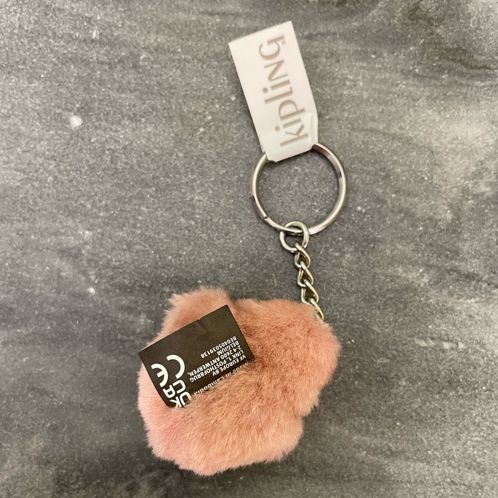 New Kipling Beige Baby Monkey Mini Keychain Bag Clip Monkeyclip XS - Picture 5 of 6